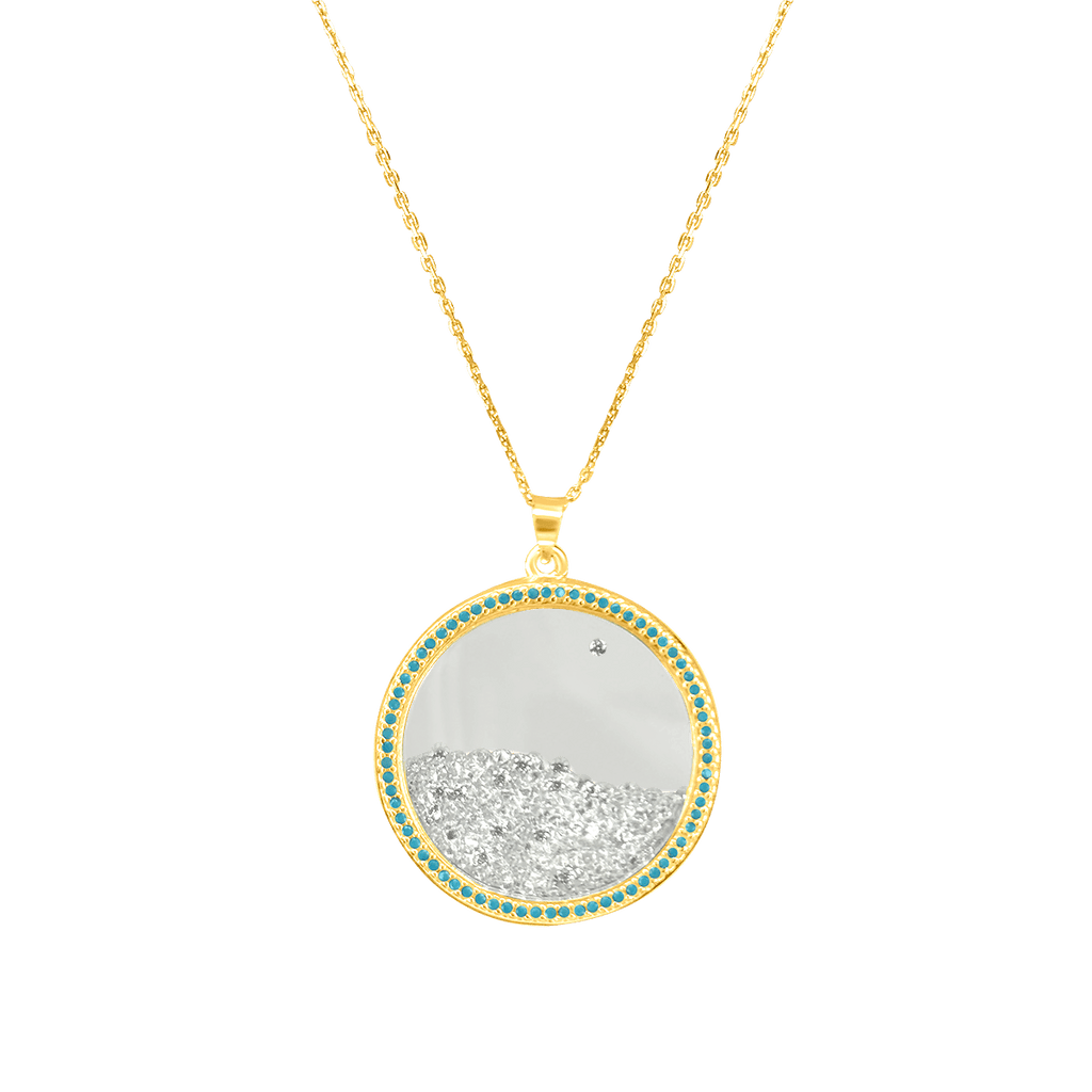 Sprinkle Diamonds Glass Necklace