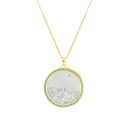 Sprinkle Diamonds Glass Necklace