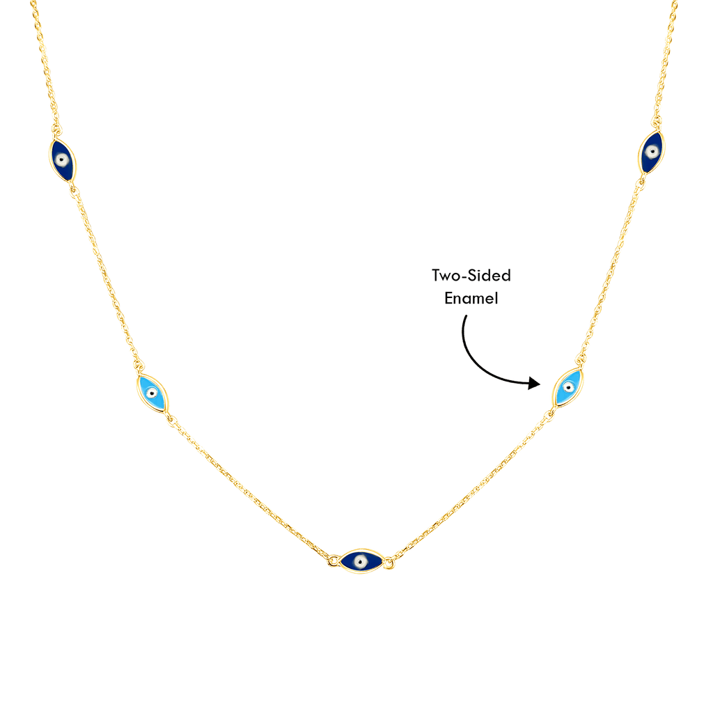 Evil Eye Two-Sided Necklace