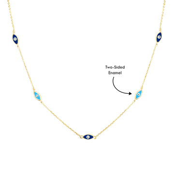 Evil Eye Two-Sided Necklace