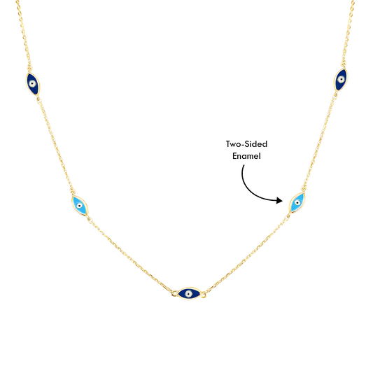 Evil Eye Two-Sided Necklace