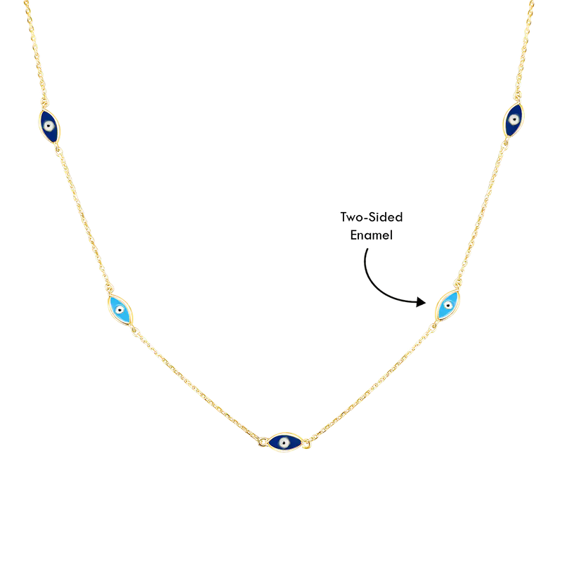 Evil Eye Two-Sided Necklace