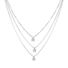 Droplet Layer Diamond Necklace