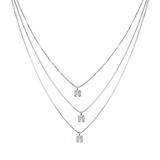 Droplet Layer Diamond Necklace