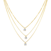 Droplet Layer Diamond Necklace