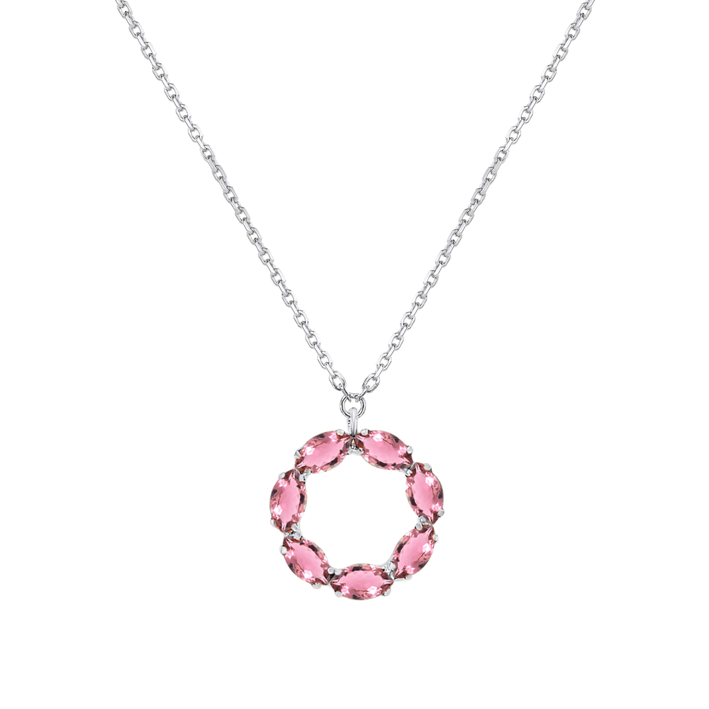 Sunset Pink Tourmaline Necklace
