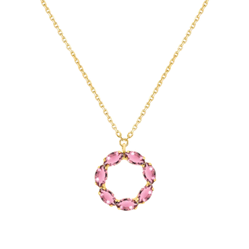 Sunset Pink Tourmaline Necklace