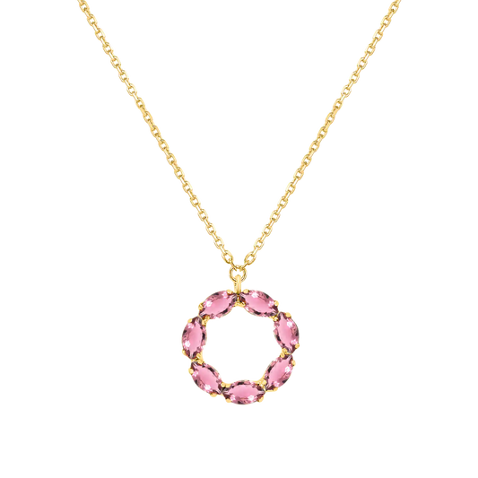 Sunset Pink Tourmaline Necklace