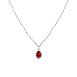 Pear Ruby Necklace