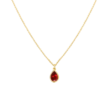 Pear Ruby Necklace