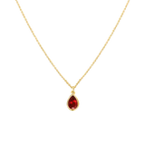 Pear Ruby Necklace