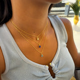 Pear Blue Sapphire Necklace