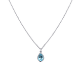 Pear Aquamarine Necklace