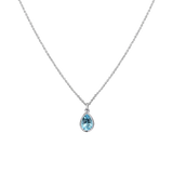 Pear Aquamarine Necklace