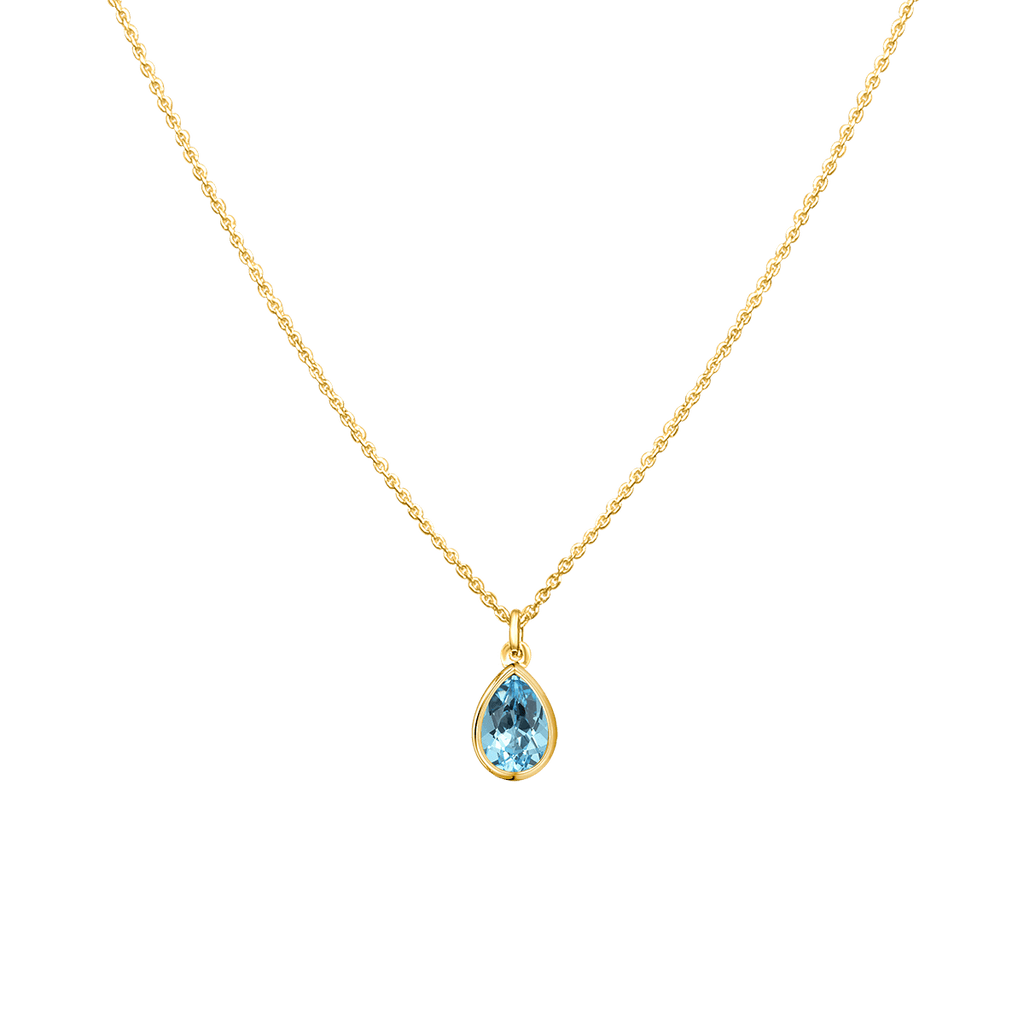 Pear Aquamarine Necklace