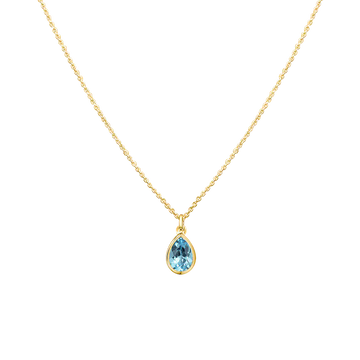 Pear Aquamarine Necklace
