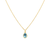 Pear Aquamarine Necklace