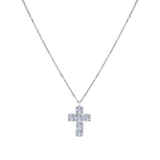 Cross Round Diamond Necklace