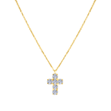 Cross Round Diamond Necklace