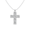 Cross Round Diamond Necklace