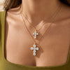 Cross Round Diamond Necklace