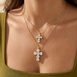 Cross Round Diamond Necklace