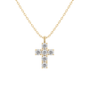 Cross Round Diamond Necklace
