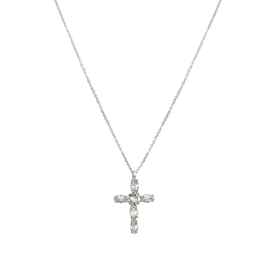 Cross Marquise Diamond Necklace