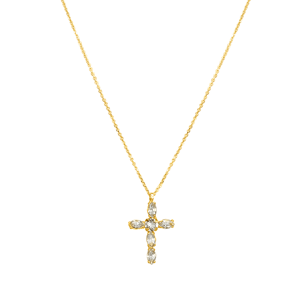 Cross Marquise Diamond Necklace