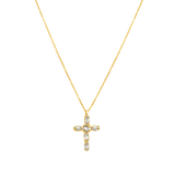 Minimalist Cross Diamond Necklace