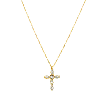 Cross Marquise Diamond Necklace