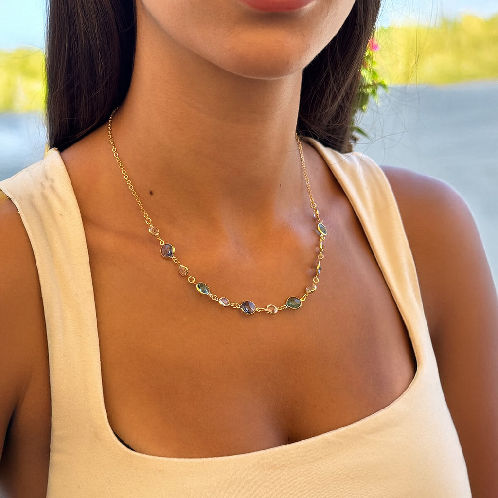 Milano Grande Aqua Necklace