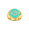 Evil Eye Signet Pinky Ring