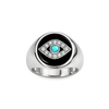 Evil Eye Signet Pinky Ring