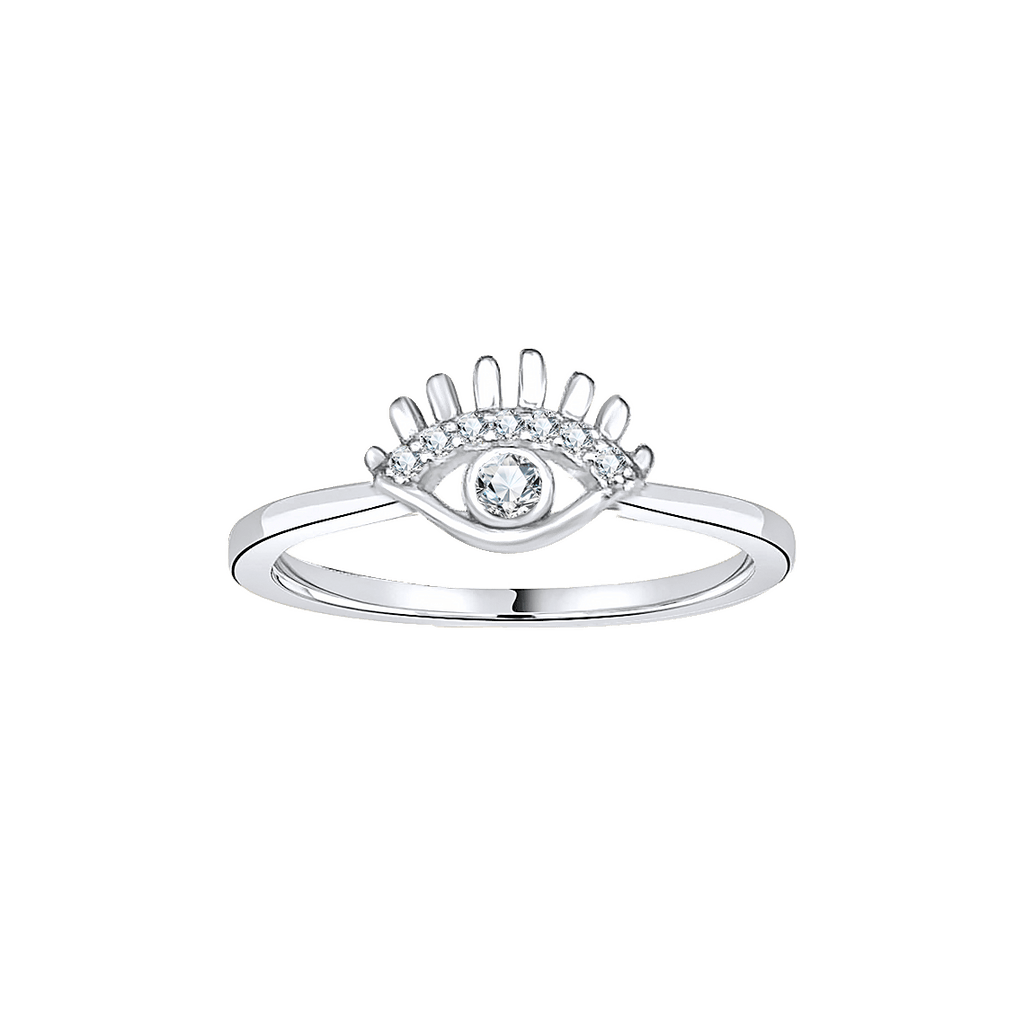 Evil Eye Diamond Ring