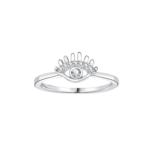 Evil Eye Diamond Ring