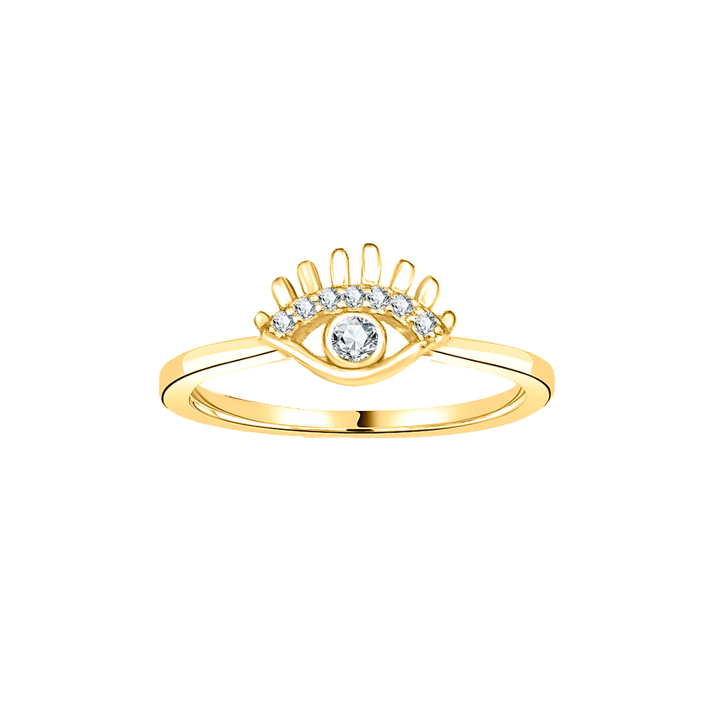 Evil Eye Diamond Ring