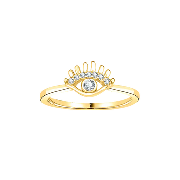 Evil Eye Diamond Ring
