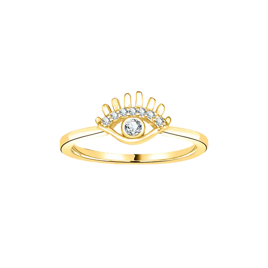Evil Eye Diamond Ring