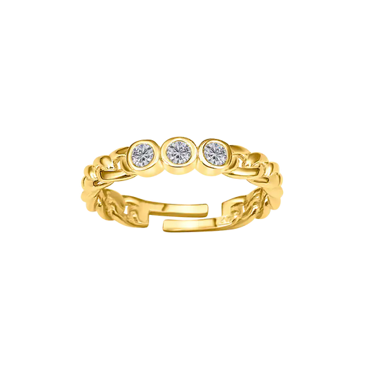 Cuban Chain Diamond Ring