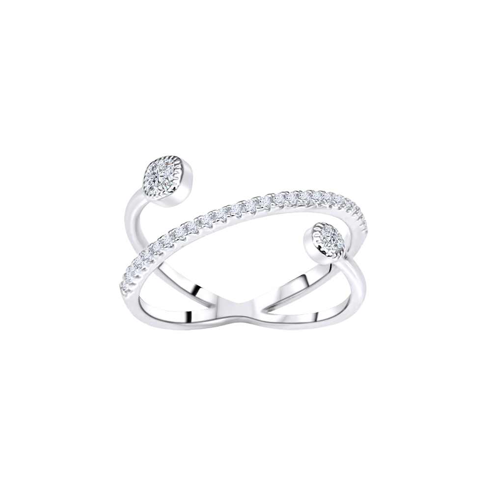 Interlink Diamond Ring