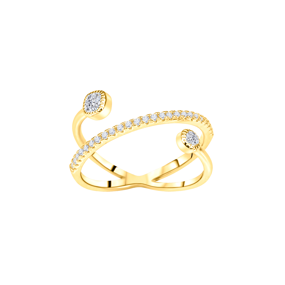 Interlink Diamond Ring