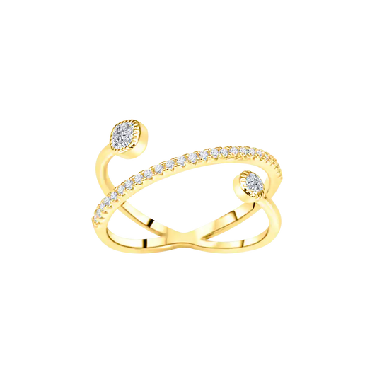 Interlink Diamond Ring