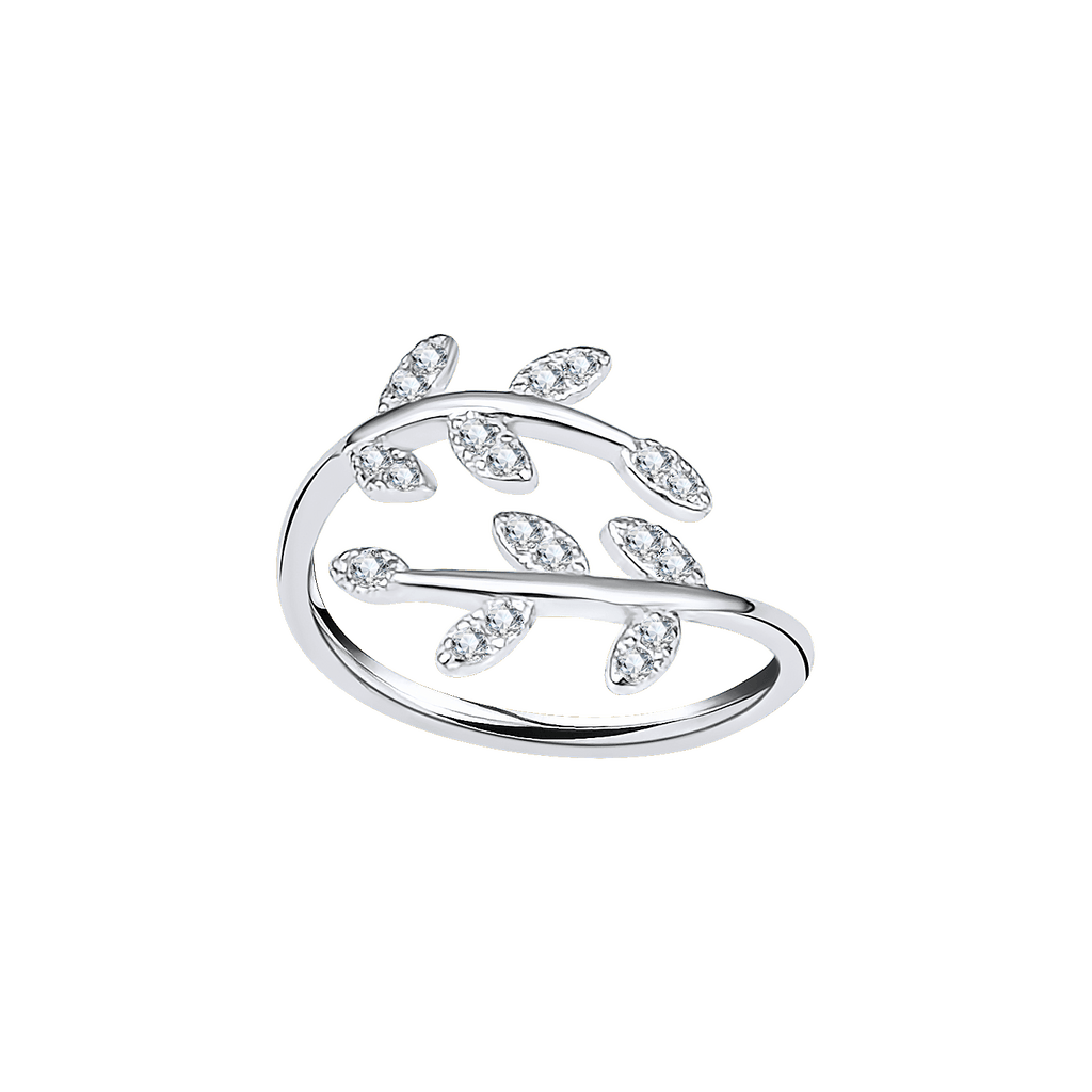 Dual Leaf Diamond Ring