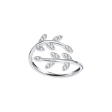 Dual Leaf Diamond Ring