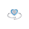 Heart Diamond Enamel Ring