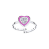 Heart Diamond Enamel Ring