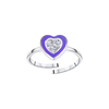 Heart Diamond Enamel Ring
