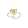 Heart Diamond Enamel Ring