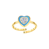 Heart Diamond Enamel Ring